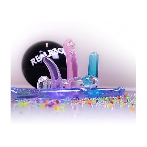 Realrock Crystal Clear Suction Cup Non Realistic Dildo - Non-Realistic Dildos
