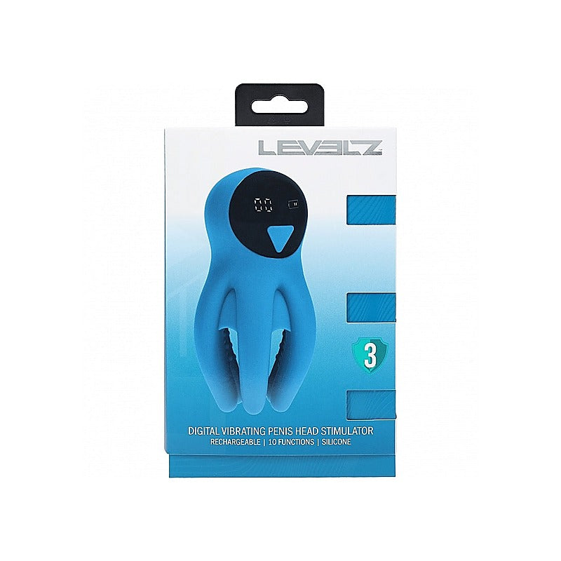 LEVELZ Digital Vibrating Penis Head Stimulator by Shots Toys - Masturbators and Strokers