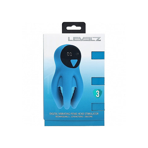 LEVELZ Digital Vibrating Penis Head Stimulator by Shots Toys - Masturbators and Strokers