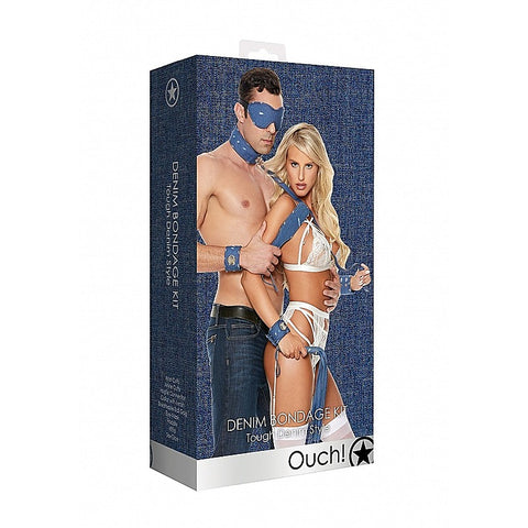 Denim Submissive Bondage Play Kit by Shots Toys - Bondage Kits