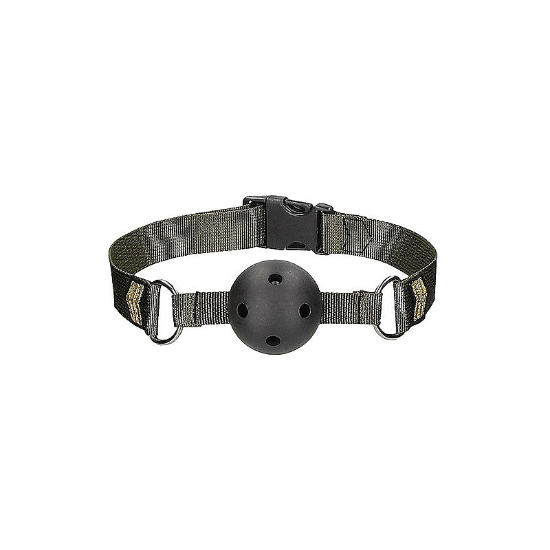 Army Theme Breathable BDSM Ball Gag by Shots Toys - Bondage Gags and Bits