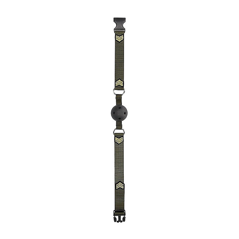 Army Theme Breathable BDSM Ball Gag by Shots Toys - Bondage Gags and Bits