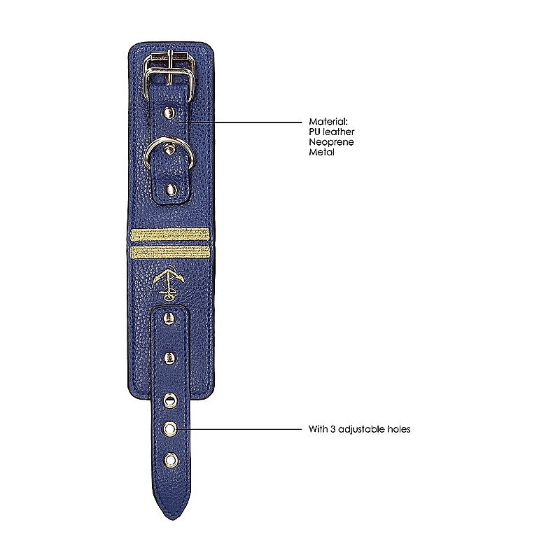 Sailor Theme Bondage Wrist Cuffs by Shots Toys - Cuffs And Restraints
