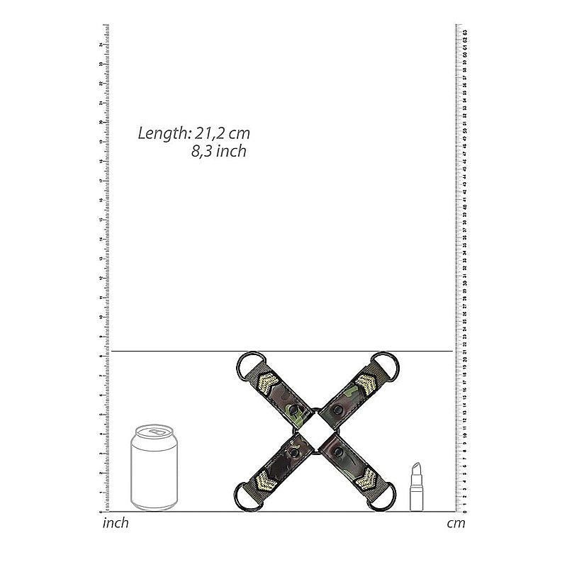 Army Theme Bondage Hogtie Connector by Shots Toys - Cuffs And Restraints