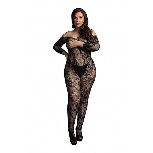 Le Desir Lace Long Sleeved Bodystocking by Shots Toys - Body Stockings