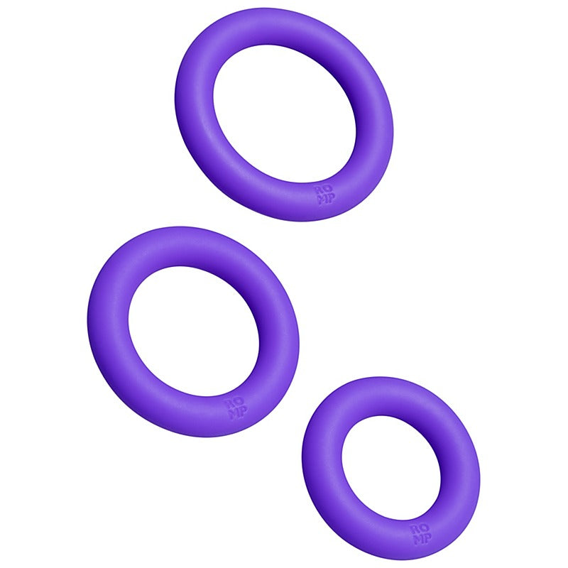 Romp Remix Trio Silicone Cock Rings Set by Love Honey - Cock Ring Sets