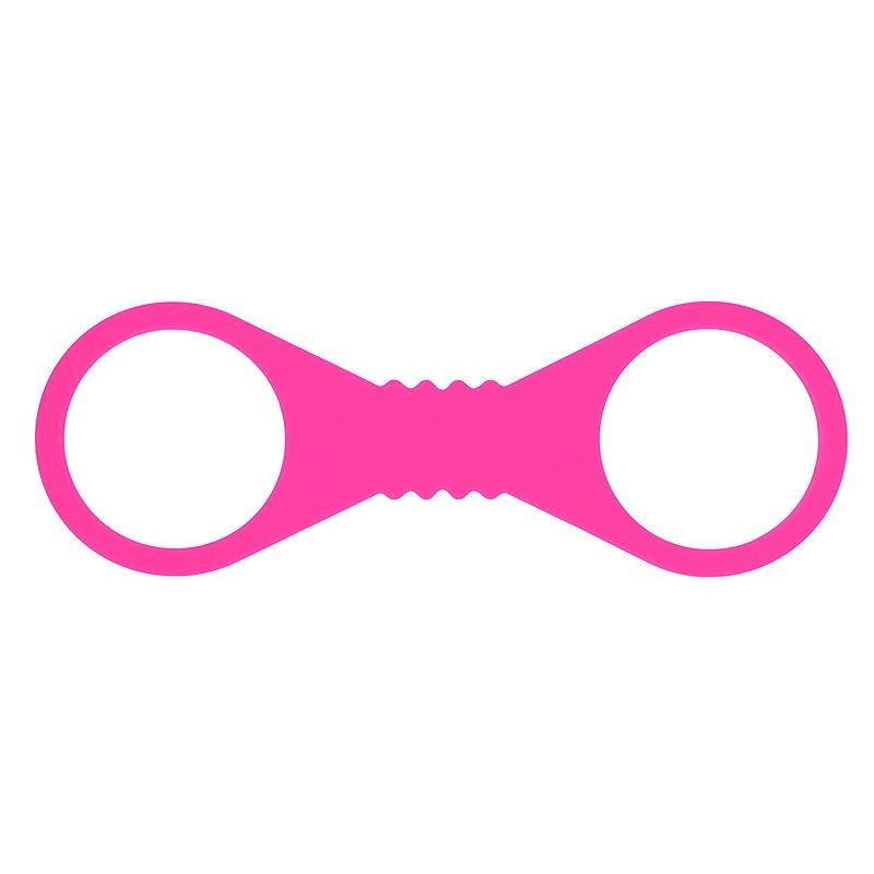 Sex & Mischief Hot Pink Silicone Hand Cuffs by Sportsheets - Cuffs And Restraints