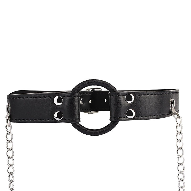 Breathable O-ring Gag with Nipple Clamps by Chisa - Bondage Gags and Bits