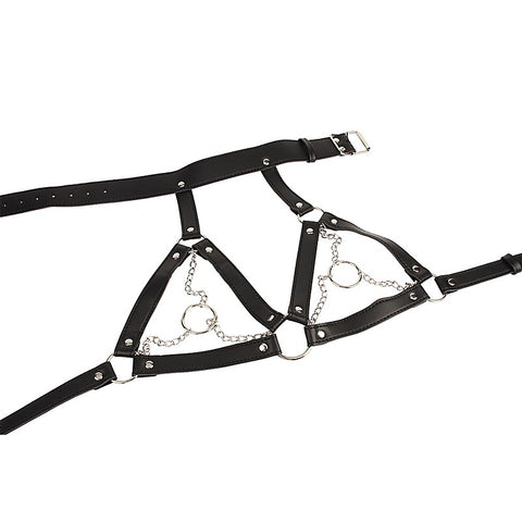 Fetish Breast Harness With O-ring Chains by Chisa - Cuffs And Restraints