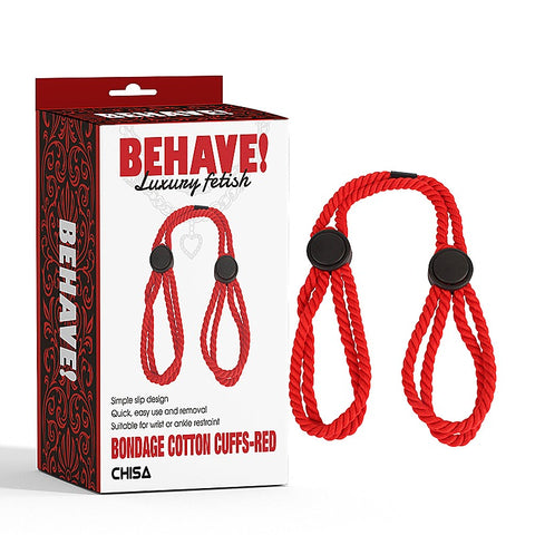 Bondage Cotton Wrist and Ankle Cuffs by Chisa - Cuffs And Restraints