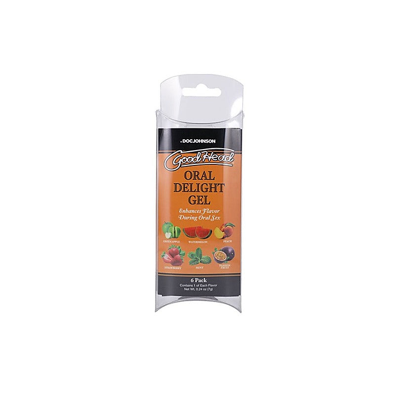 GoodHead Oral Delight Gel 6 Piece Fruity by Doc Johnson - Massage Oils and Lubricants