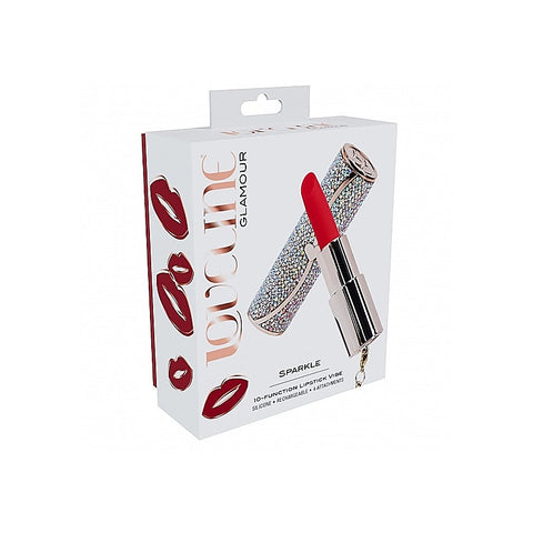 Loveline Sparkle 10 Functions Lipstick Vibrator - Personal Massagers