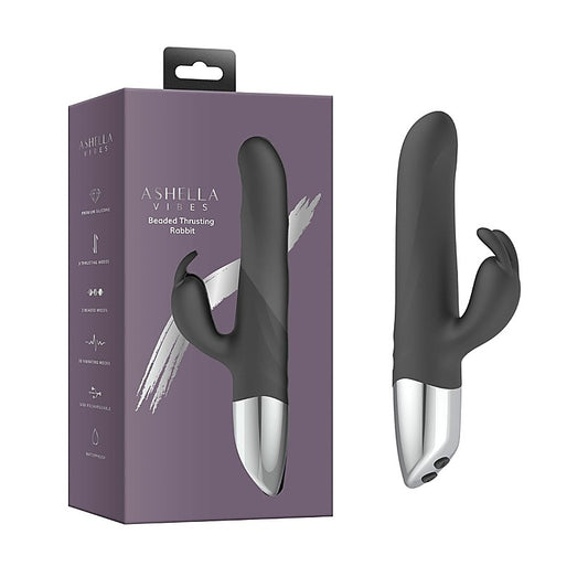 Beaded Thrusting Rabbit Massager by Ashella - Rabbit Vibrators