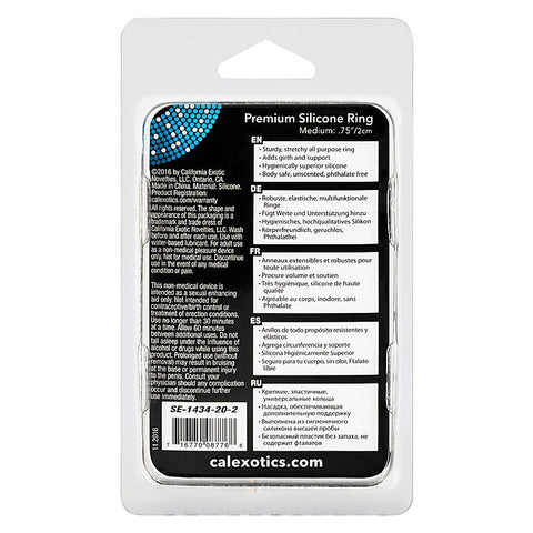 California Exotics Premium Silicone Cock Ring Medium - Stretchy Cock Rings