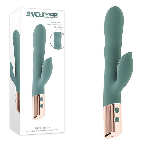 THE SHIMMY Rechargeable Thrusting Rabbit by Evolved - Rabbit Vibrators