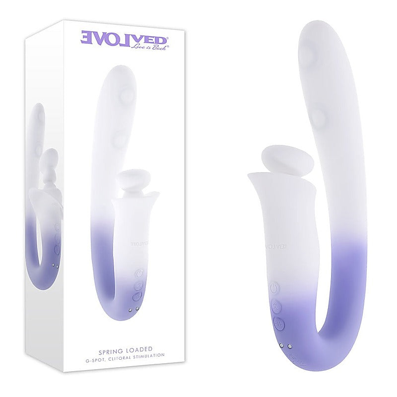 SPRING LOADED Rechargeable Multi-Tapping Vibrator by Evolved - Clit Ticklers and Pulsators