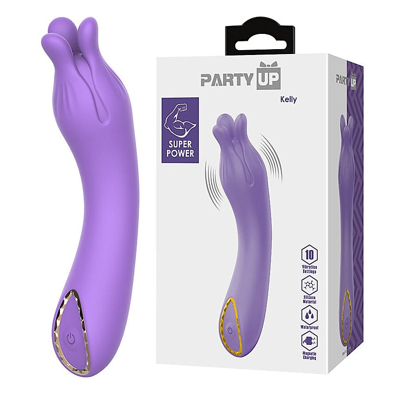 Kelly USB Rechargeable Clitoral Vibrator by Party Up - Clit Ticklers and Pulsators