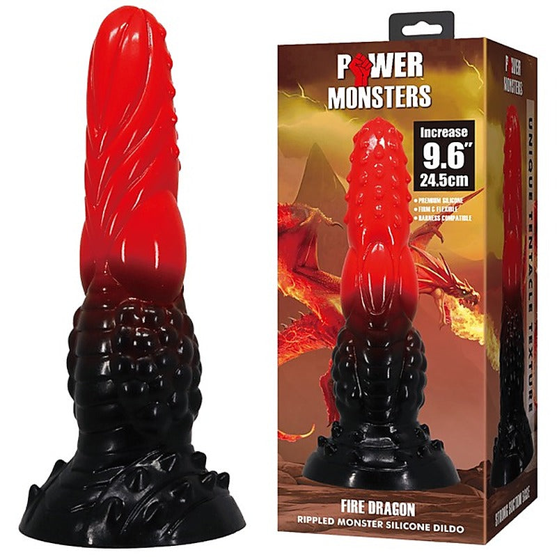 Fire Dragon Monster Silicone Creature Dildo by Baile - Realistic Dildos