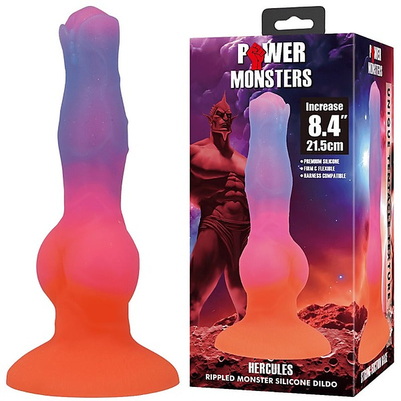 Hercules 8.4 Inch Ripples Monster Silicone Dong by Baile - Realistic Dildos