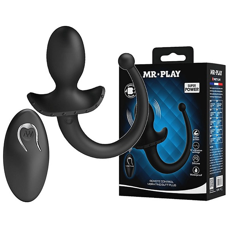 Baile Remote Control Vibrating Silicone Butt Plug Tail - Butt Plugs