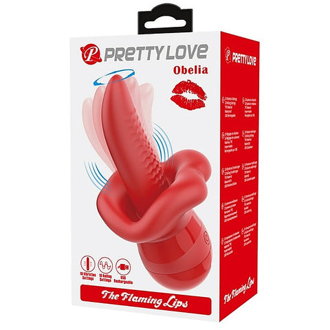 Obelia Flaming Lips Rechargeable Clitoral Stimulator - Clit Ticklers and Pulsators