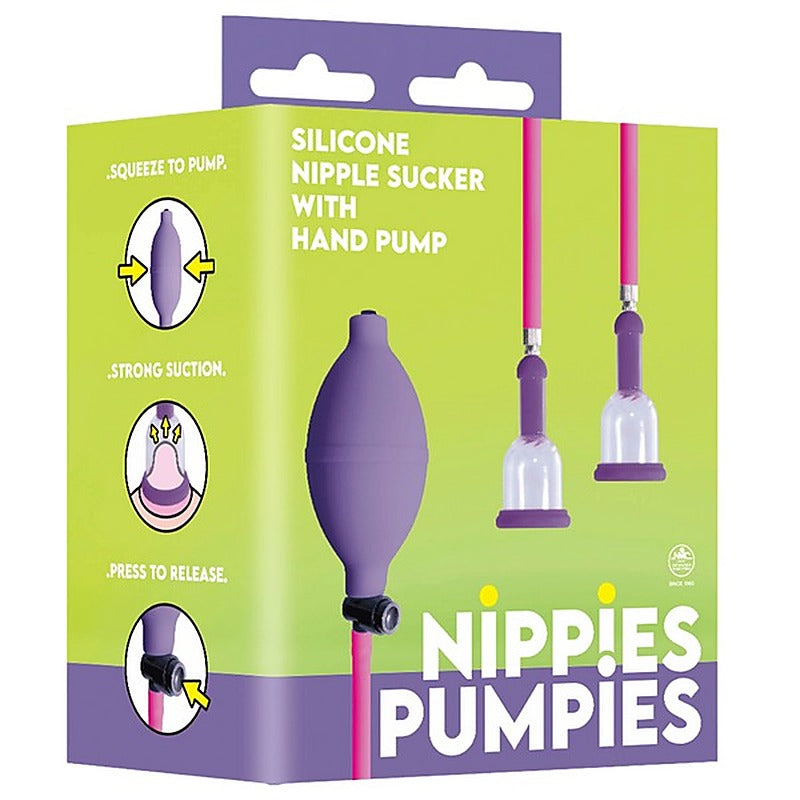 Nanma Nippies Pumpies Nipper Suckers With Manual Pump - Breast and Nipple Toys