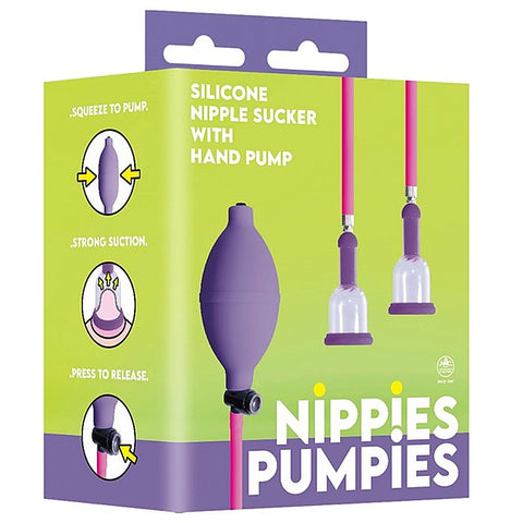 Nanma Nippies Pumpies Nipper Suckers With Manual Pump - Breast and Nipple Toys