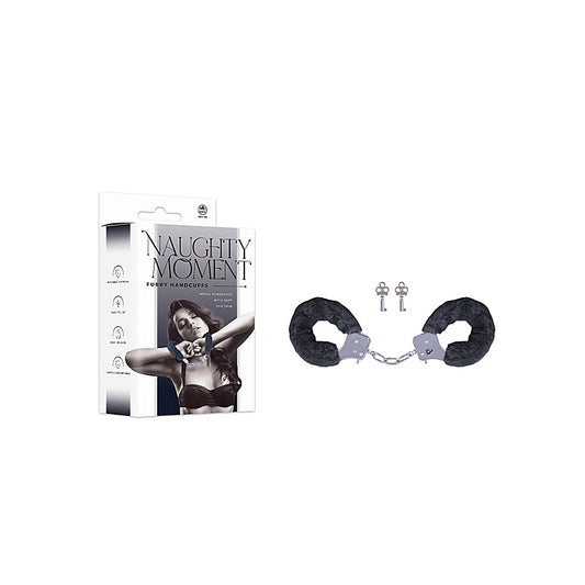 Naughty Moment Handcuff With Furry Sleeve - Cuffs And Restraints