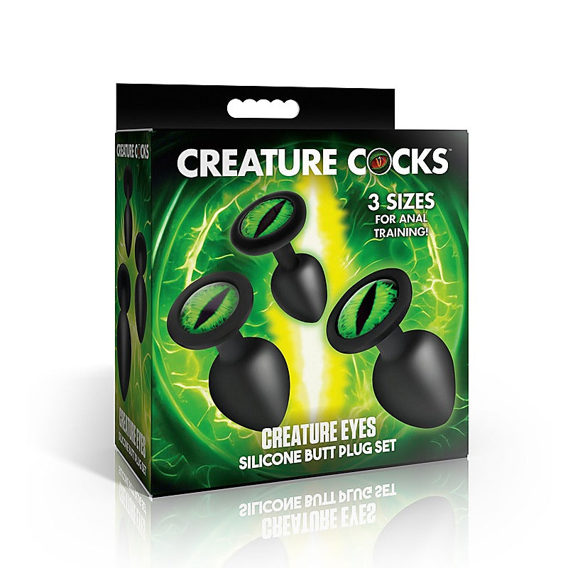 Creature Eyes Silicone Butt Plug Set by XR Brands - Butt Plugs