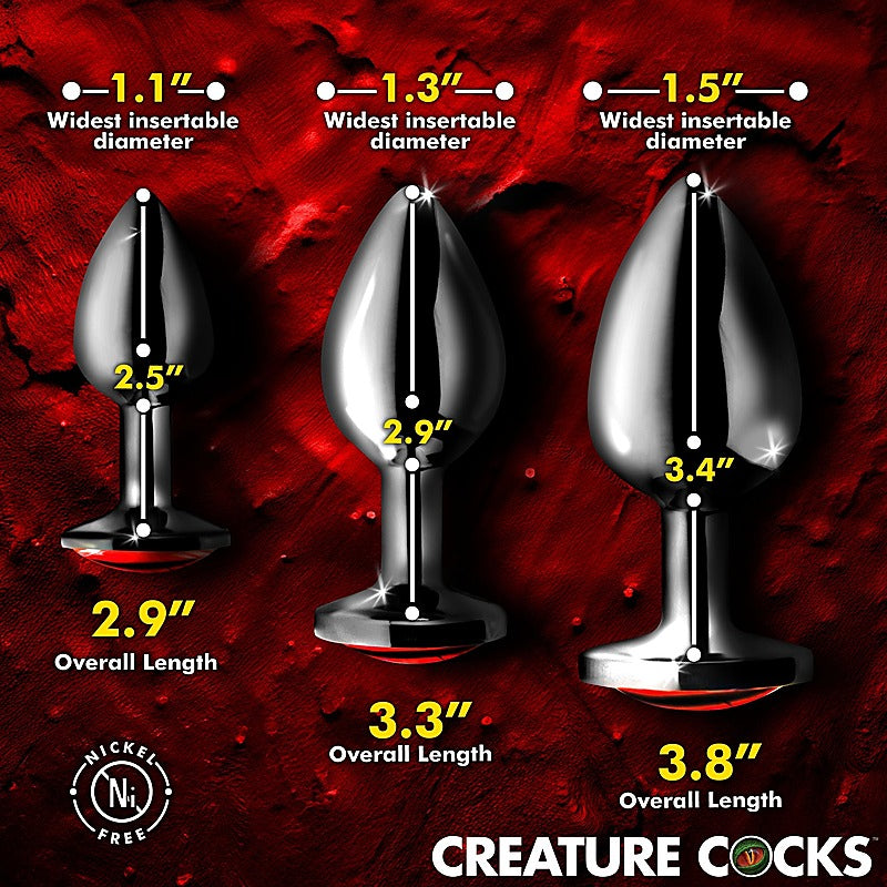 Creature Cocks Sinister Eyes Metal Butt Plug Set - Butt Plugs
