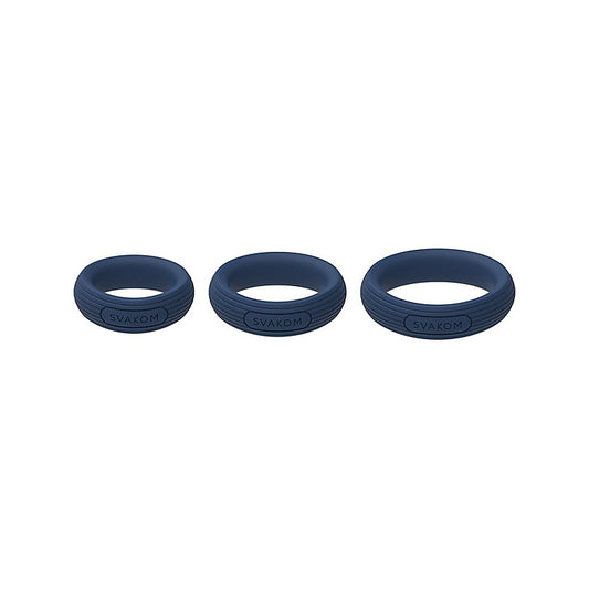 Triooo Super Stretchy Silicone Cock Ring Set By Svakom - Cock Ring Sets