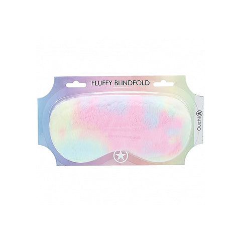 OUCH! Fetish Power Play Fluffy Eye Mask by Shots Toys - Masks And Blindfolds