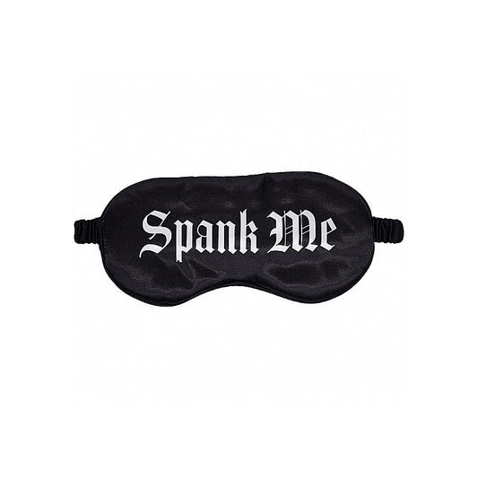 Spank Me Printed Fetish Play Eye Mask by Shots Toys - Masks And Blindfolds