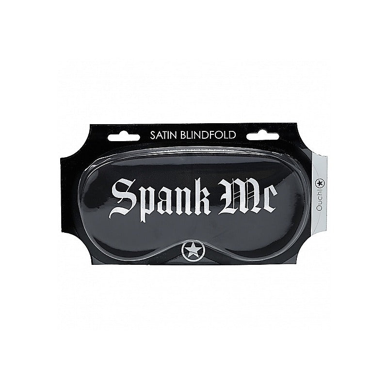 Spank Me Printed Fetish Play Eye Mask by Shots Toys - Masks And Blindfolds