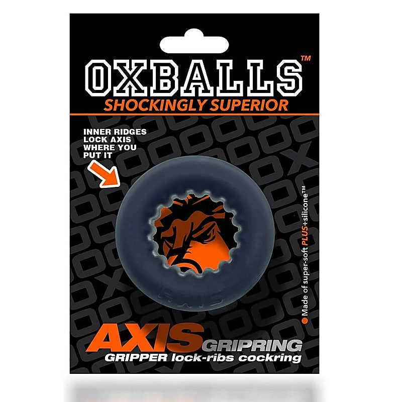 Oxballs Axis Rib Griphold Mens Stretchy Cock Ring with Inner Ribs - Stretchy Cock Rings