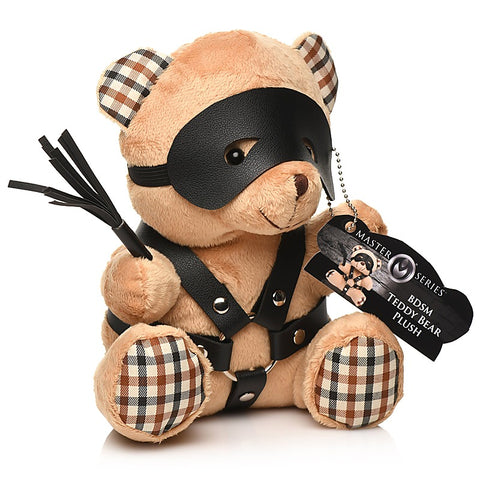 BDSM Play Kinky Teddy Bear Plushy by XR Brands - Party Gifts and Novelties
