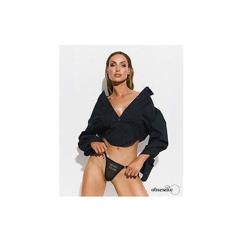 Want To Sin Sexy Womens Thong by Obsessive - G-Strings, Panties and Shorts