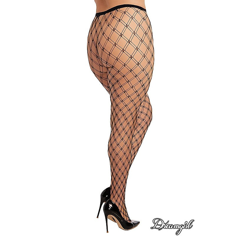 Sexy Double Fence-Net Pantyhose by Dream Girl Lingerie - Fishnet and Thigh Highs