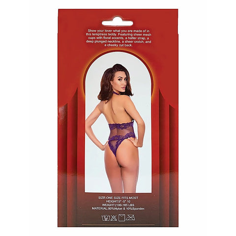 Temptress Sheer Lace and Mesh Teddy by Popsi Lingerie - Teddies and Bodysuits