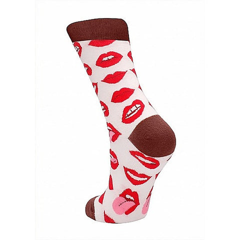 Lip Love Print Sexy Socks by Shots Toys - Party Gifts and Novelties