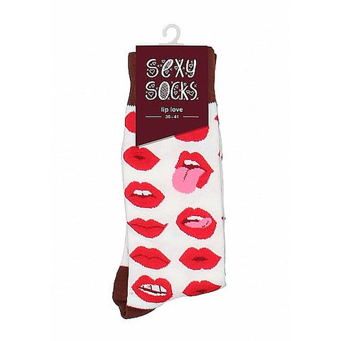 Lip Love Print Sexy Socks by Shots Toys - Party Gifts and Novelties