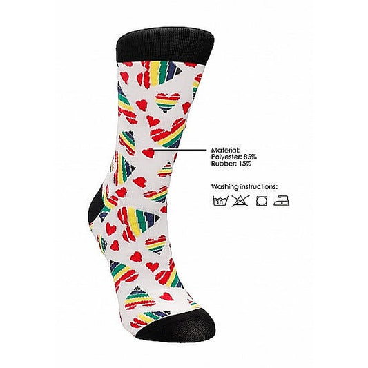Happy Hearts Novelty Socks by Shots Toys - Party Gifts and Novelties