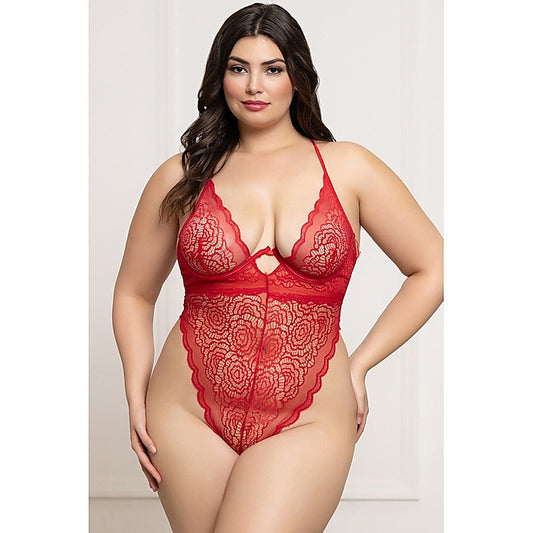 Sexy Floral Lace Womens Teddy by Seven Til Midnight - Teddies and Bodysuits