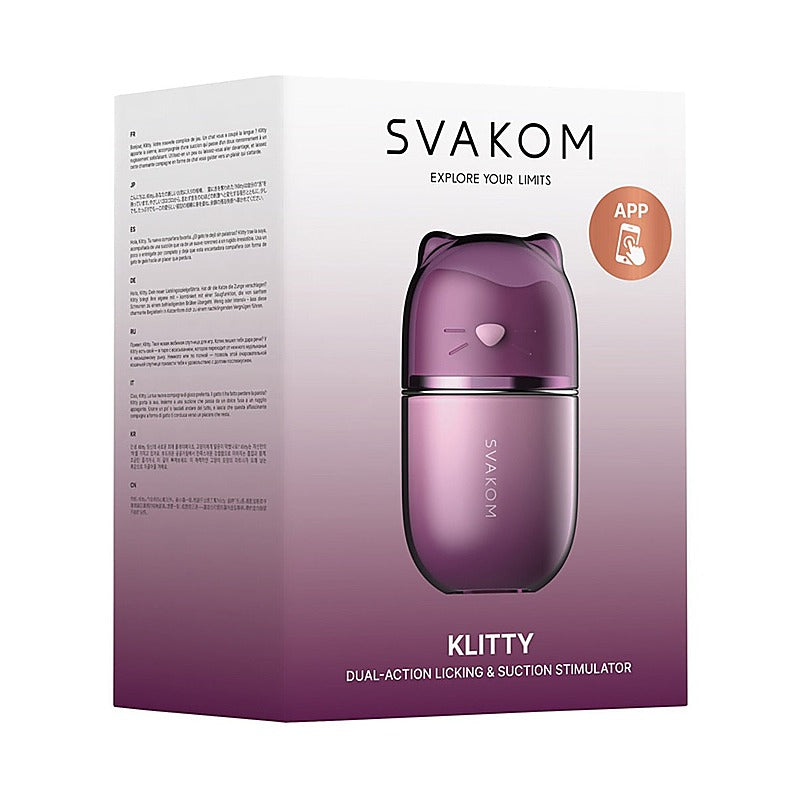 Klitty Dual Action Licking and Suction Massager by Svakom - Finger and Tongue Vibrators