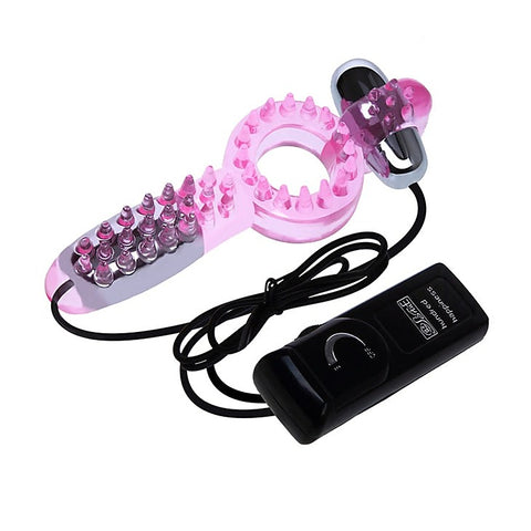 Double Vibrators Stretchy Cock Ring by Baile - Vibrating Cock Rings