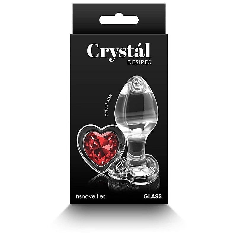 Crystal Desires Red Heart Butt Plug Medium by NS Novelties - Butt Plugs