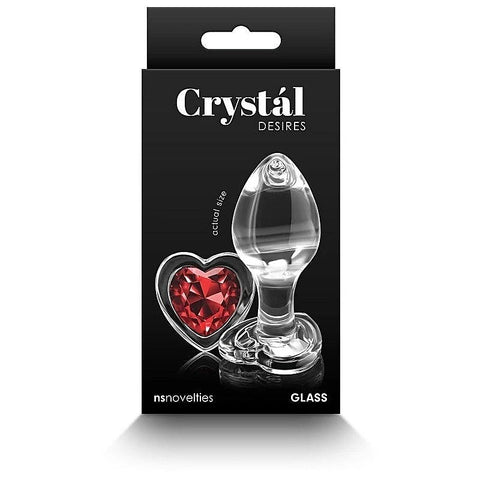 Crystal Desires Red Heart Butt Plug Medium by NS Novelties - Butt Plugs