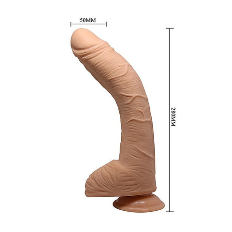 Alex 11 Inches G Spot Realistic Curved Dildo by Baile - Realistic Dildos