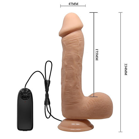 9.2 Inches Vibrating Dildo With Suction Base by Baile - Vibrating Dildos