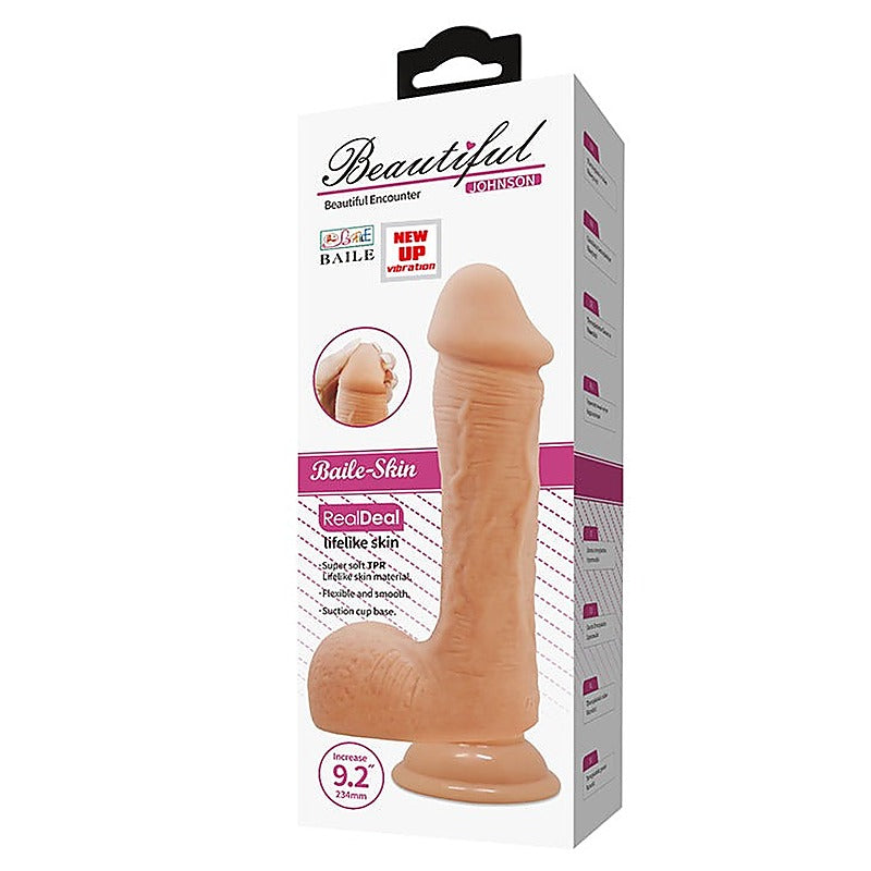 9.2 Inches Vibrating Dildo With Suction Base by Baile - Vibrating Dildos